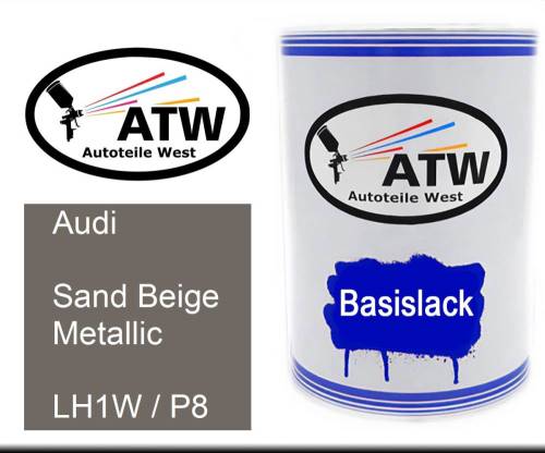 Audi, Sand Beige Metallic, LH1W / P8: 500ml Lackdose, von ATW Autoteile West.